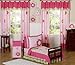 Sweet Jojo Designs Pink and Green Flower Collection Bed Skirt for Toddler Bedding Sets