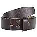 NPET Men's Genuine Leather Belt Full Grain Snap On Belts 1.5