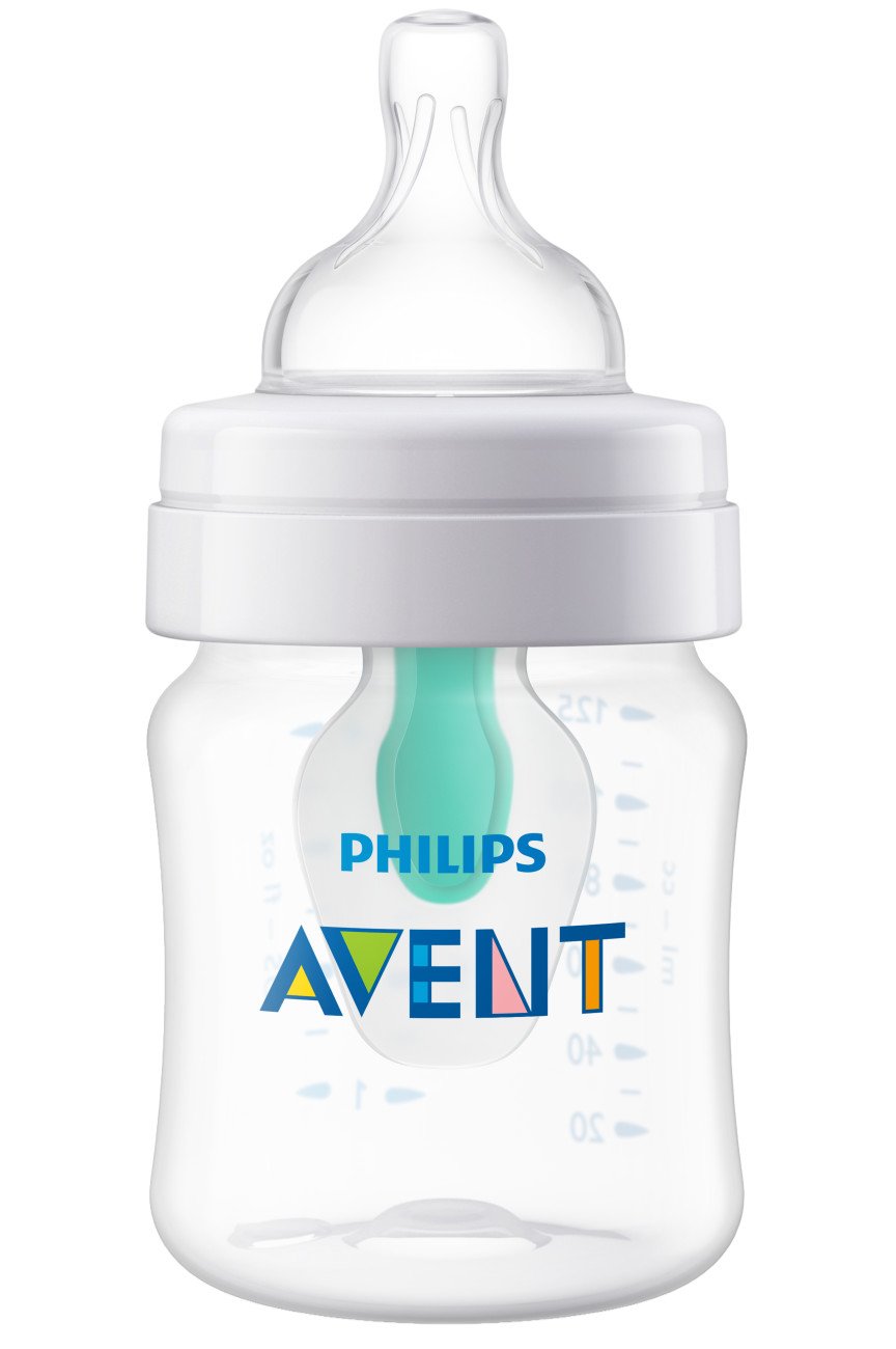 Philips Avent Anti-colic Baby Bottle with AirFree vent 4 Oz 4pk, SCF400/44 : Baby