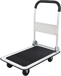 LEADALLWAY Foldable Push Cart Platform Cart 330lbs