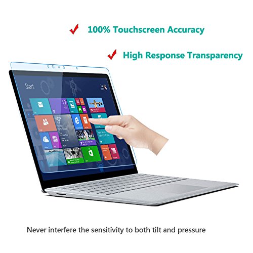 Microsoft Surface Laptop 13.5 inch Screen Protector, Megoo Premium [Tempered Glass] Anti-scratch bubble free Screen Protector for Microsoft Surface Laptop (2017 Release)
