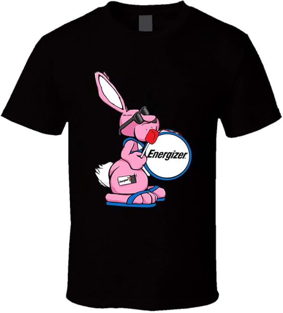 N/Y Energizer Bunny Battery Mascotte T Shirt Nero Amazon.it Abbigliamento