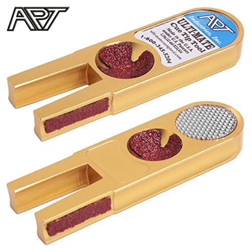 ULTI-MATE Pool Billiard Cue TIP TOOL 5 in 1 Trimmer Burnisher Shaper Tapper Conditioner - GOLDEN - Thumbnail 2