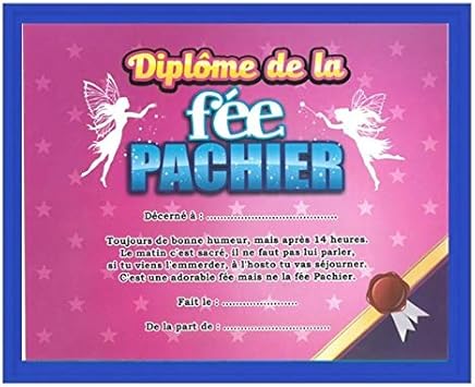 Gratuit Images Cadre Diplome Humoristique Sous Verre Fee Pachier Amazon Fr Jeux actualisé par