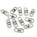 Housweety 100 Silver Tone Swivel Key Ring Connectors 16x7mm
