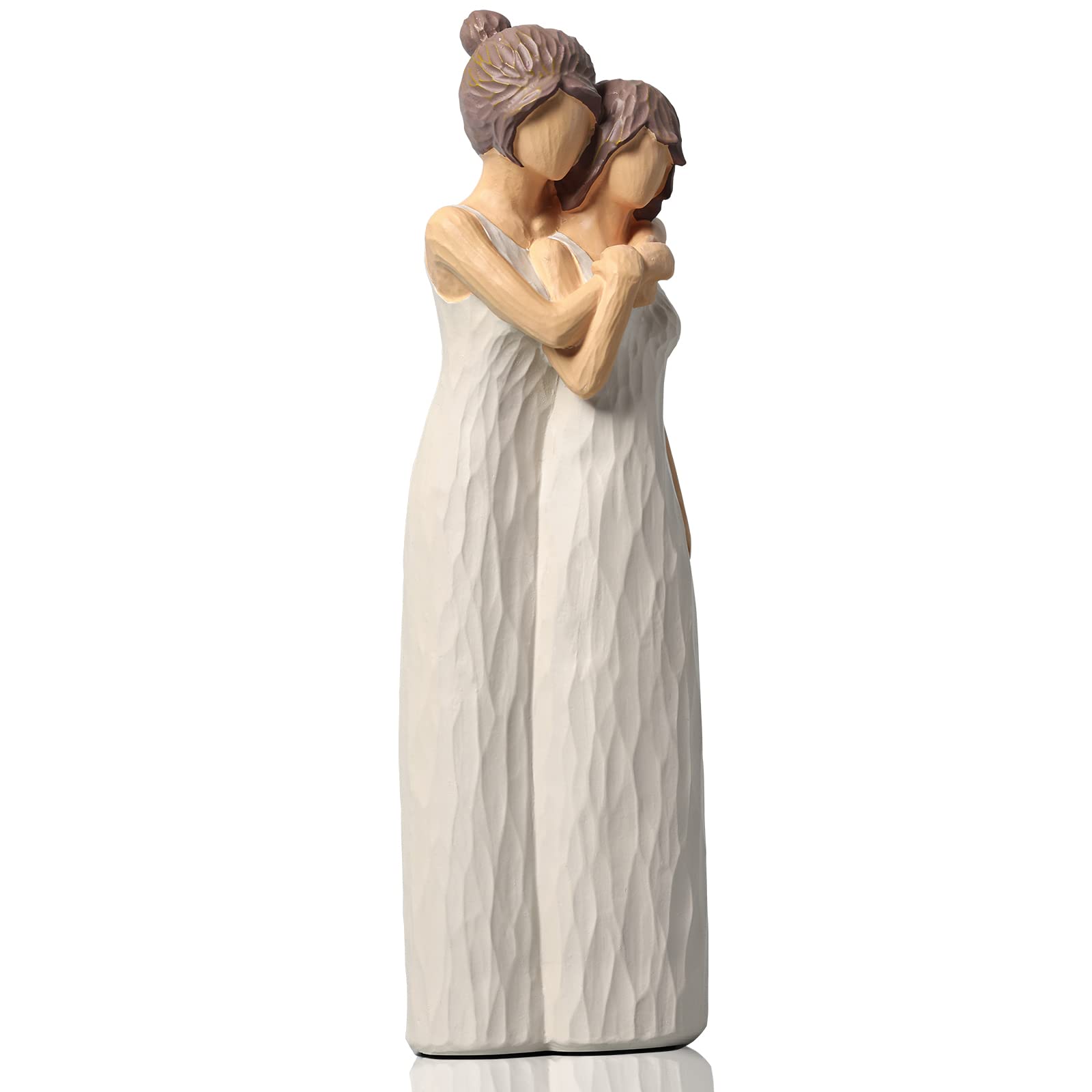 Photo 1 of LCCCK Mother Daughter Figurines Give Mom Gifts, Mother Daughter Hugging Figurines Bride Gifts, Meaningful Sentimental Gifts for Mom, Mother's Day Grandma Birthday Gifts Sculpted Hand-Painted Statue