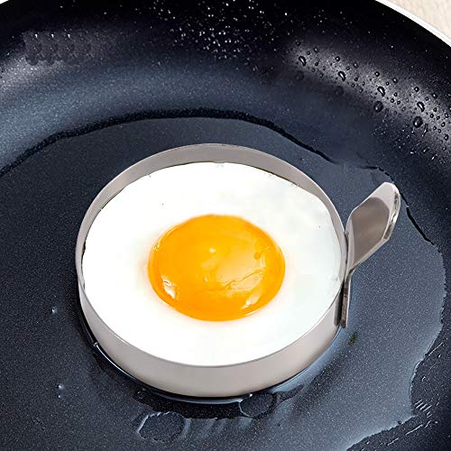 Egg Ring, 3 Inch Stainless Steel Omelet Mold Cooking Non Stick Pancake Ring Metal Kitchen Cooking Tool