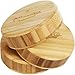 Timber Tops - Bamboo Wood Wide-Mouth Mason Jar Storage Lids with Silicone Seal - 3 Pack - Wide