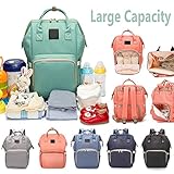 Reliancer Large Capacity Diaper Bag for Baby Care Multi-Function Waterproof Travel Nappy Bags Backpack Fashion Mummy Nursing Bag w/Insulated Pockets 6 Colors