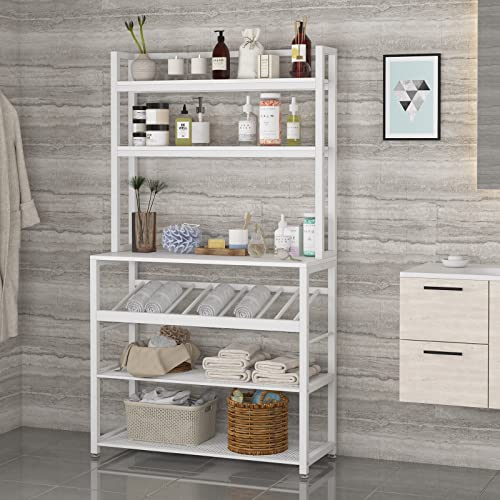 TIYASE 6Tier Kitchen Baker’s Rack with Storage and Wine Rack