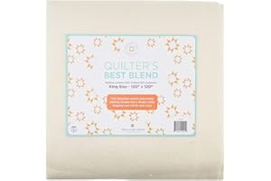 MISSOURI STAR QUILT CO. Quilt Batting King Size 120" x 120" - 80/60 Warm Cotton Poly Filling - Medium Weight Batting Roll for Stuffing Blankets and Quilting Supplies