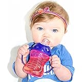 Nuby 2-Pack No-Spill Super Spout Grip N' Sip Cup, Red and Blue