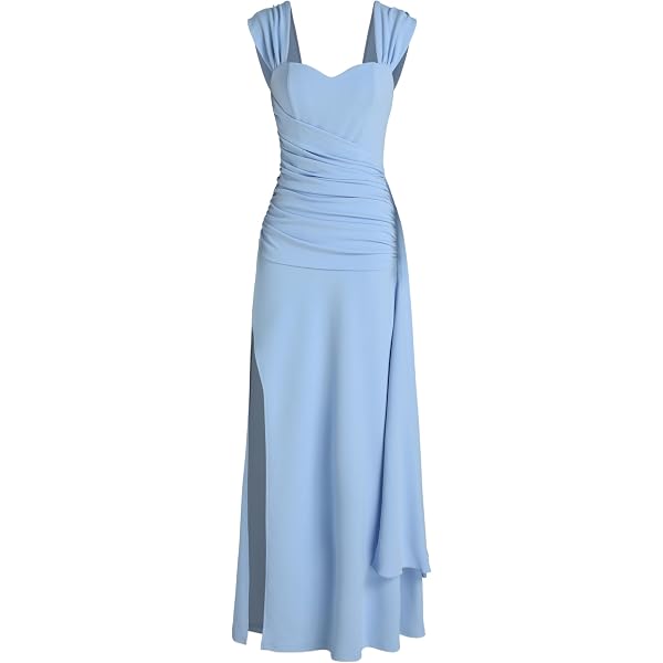 Amazon.com: CIDER Maxi Dress Bowknot Layered High Waist Solid Scoop Neck  Elegant Party Jacquard Sleeveless A Line Dress Navy Blue : Clothing, Shoes  & Jewelry