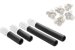 BMTICK Shatterproof Black Wrap Insulated Laboratory Glass Tube Stems for Distillation, Gas Collection, Condensation, Filtration, Reaction (2 x 70mm Glass Stems, 2 x 110mm Glass Stems, 25 x Chemical Gauzes)