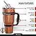 MalloMe BEARCLAW Insulated Tumbler With Handle & Straw - Stainless Steel Tumblers Coffee Travel Mug - Reusable Insulated Cup for Water with Brush, 2 Lids & Straws - Splash-Proof 30 Oz Camo Style 1