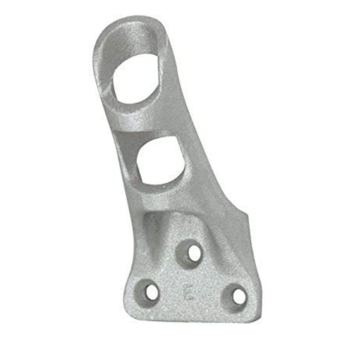 Photo 1 of Cast Aluminum Bracket for .75" Outside Diameter Flagpoles in Silver - for Small Diameter Poles - Made in USA