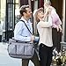 Skip Hop Diaper Bag Tote for Double Strollers with Matching Changing Pad, Duo Signature, Heather Grey