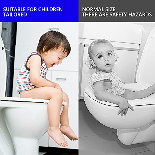 Round Toilet Seat with Built in Child Seat, Slow Close and Easy to