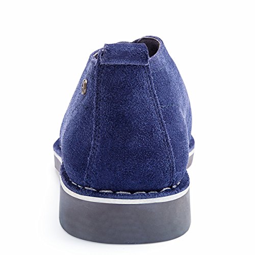 Men's Chukka Boots Genuine Suede Lace up Dersert Shoes Blue 10 - Thumbnail 5