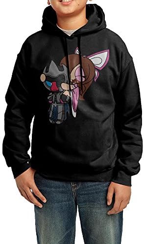Boys Girls Kids PopularMMOS Hoodie Black Cotton Hoodie Medium
