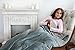 5lb Weighted Blanket with Dot Minky Cover for Kids (Inner Light Gray/Cover Gray & Light Gray, 36