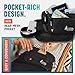 Alpha Keeper Unisex Anti-Theft RFID Money Belt for Travel, Black Nylon Waist Wallet with 3 Compartments