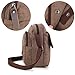 Zicac Men's Small Canvas Shoulder Bag Briefcase Messenger Bags Satchel (Coffee)