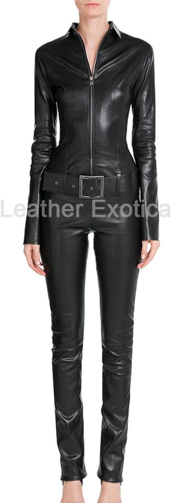 leather jumpsuit amazon