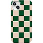 Casely iPhone 13 Case | Fit Check | Green Checkerboard | Compatible with MagSafe | Classic Ultra Slim Design