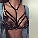 Hemlock Elastic Bandage Bra, Women Lace Lingerie Strap Bralette Bustier Top (S, Black)