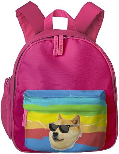 Doge Face Kids Backpack, Fashion Baby Child Oxford School Bags, Pink