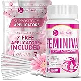 HealthFare Boric Acid Vaginal Suppositories - 30 Count, 600mg + 7 Free Applicators, Intimate Health Support - 100% Pure Made in USA