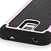 Galaxy S5 MINI Case, E LV Galaxy S5 MINI Case - Shock-Absorption / High Impact Resistant Hybrid Dual Layer Armor Defender Full Body Protective Case Cover for Samsung Galaxy S5 MINI SM-G800 with 1 Stylus and 1 E LV Microfiber Digital Cleaner (Baby Pink)