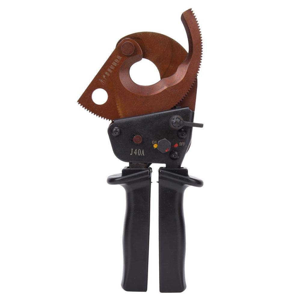 Yanmis Wire Cutter, J40A 300mm² Ratchet Industrial Grade Cable Scissors Hardware Hand Manganese Steel Operated Cutting Tool
