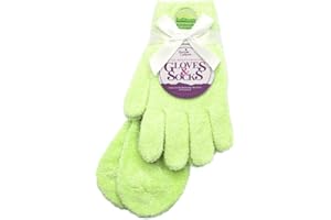 PURPLE CANYON Aloe Socks and Gloves Set | Green Moisturizing Socks and Gloves Infused with Aloe and Vitamin E | Spa Socks and Gloves for Women