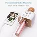 VERKB Wireless Karaoke Microphone with Speaker Pro, 3-in-1 Protable Bluetooth KTV Karaoke Machine for Apple Android Smartphone,Gifts for Kids Birthday and Valentine's Day(Rose Golden)