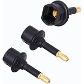 rgzhihuifz Digital Fiber Optic Toslink to 3.5mm Jack,Female to 3.5 mm Mini Male Optical Audio Connector Adapter（3pack）