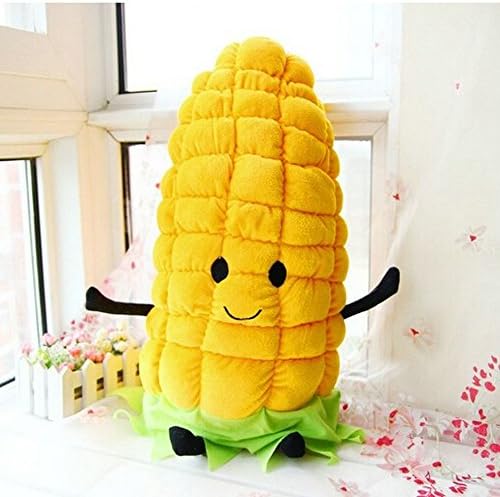 Creative Personality Radish Fruits Vegetables Pillow Plush Toy Doll Cushion Home Decor For Baby Adult Birthday Christmas Gift (Corn)