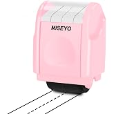 Miseyo Dashed Handwriting Lines Practice Roller Stamp,Self-Inking Line Rolling Stamps for Kids Writing - Pink