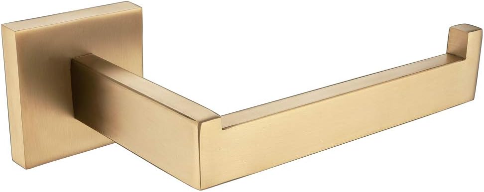 WOMAO Antique Toilet Paper Holder, Roll Tissue Holder, Stainless Steel Construction Wall Mounted Drilling Brushed Gold finished