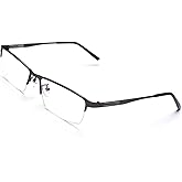 Naikomly Nearsighted Glasses Half Frame Titanium Alloy Myopia Glasses