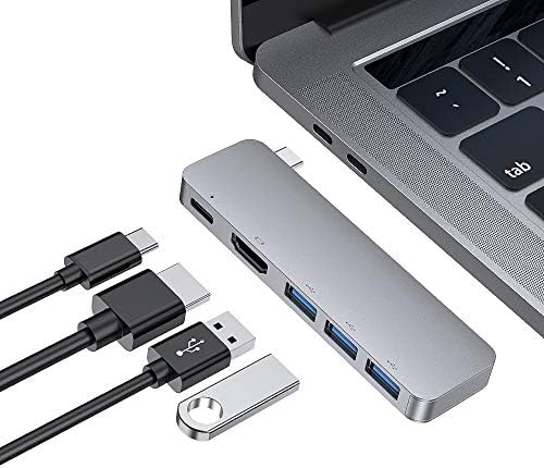 USB C Hub,3 USB 3.0 Ports Hub Adapter with 4K HDMI,Type-C Hub,Portable Ultra Slim Data Hub,Power Delivery Compatible with MacBook Pro 2018,Google Chromebook Pixel,HUAWEI MateBook,Type-C Devices ect