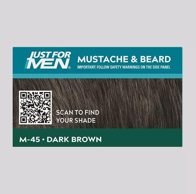 Just For Men Mustache & Beard, Beard Dye for Men with Brush Included