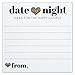Date Night Ideas for the Happy Couple - Idea Jar Card - Wedding Advice Cards - Gold Heart - 4x4 Square - Pack of 40