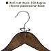 JS HANGER Wooden Coat Hangers, 20 Pack High Grade Wood Suit Hangers with Non Slip Pant Bar - Extra Smooth and Splinter Free Retro Finish