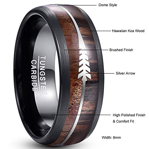 Vakki Herren Ring Hawaii Koa Holz – Bild 6