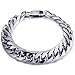 Trendsmax 15mm Mens Bracelet Chain 316L Stainless Steel Silver Color Punk Double Curb Cuban Rombo Link Fits 6inch Wrist