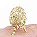 PAIQ Gold Plated Faberge Egg Handmade Unique Gift Decorative Trinket Box Collectible Ornaments Home Decor Easter Egg