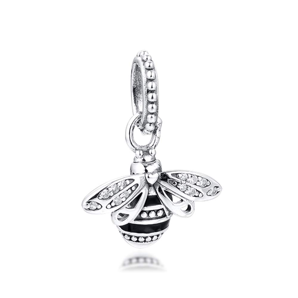 PANDOCCI 2020 Spring Sparkling Queen Bee Bead 925 Silver DIY Fits for Original Pandora Bracelets Charm Fashion Jewelry