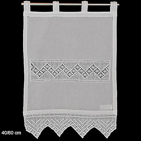 Fensterdeko Gardine Hossner | 60x40 cm H/B | weiß | 100 % Baumwolle